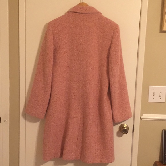 🎀 NWOT Pink Tweed Wool Coat Size= Medium or 8 - Picture 2 of 8